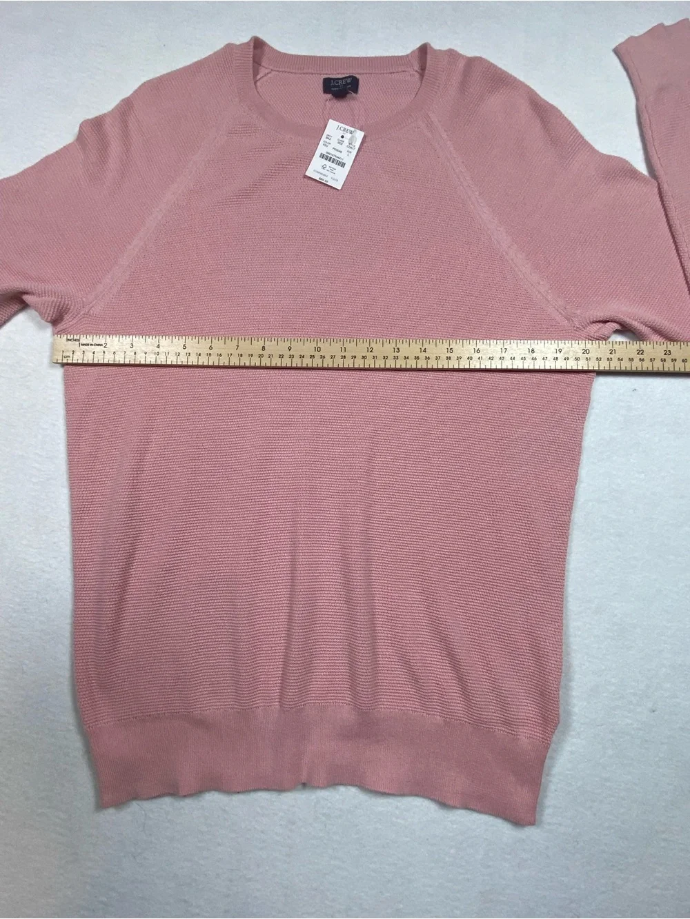 J. Crew Men’s  Pink Lightweight Cotton Sweater, Large, NWT, Smart Casual Coastal